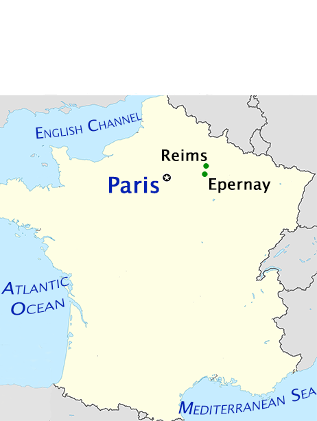 Map of Champagne Towns